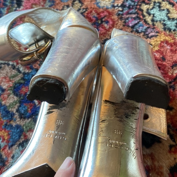 Gucci silver ankle heels - Picture 9 of 10
